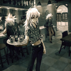 fadedhysteria:  Ryou — Ryou fuck. Why do you make that top look so good on you. Yami marik—-never  goes anywhere without—CAPE |D 