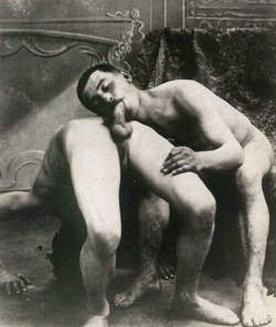gay-erotic-art:  antique-erotic:  Displaying quite admirable flexibility from the fellow on the left, this is one of those familiar pictures I’ve seen in many places but somehow never posted until now.   This is my second series on vintage photographs.