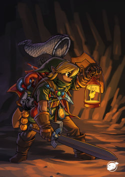 tinycartridge:  “Link’s Stuff” by Victor Flk Negreiro. This isn’t the first fanart that asks how Link is carrying around all the junk he collects — the items here are from A Link to the Past — but this is the best one I’ve seen. Only a