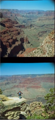 assisted self-portrait from 2009. Grand Canyon. Lubitel 166. I don&rsquo;t remember which film it is&hellip;