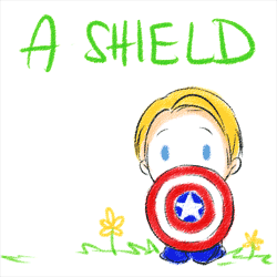10-74:  day 827 chibi!Steve! with his tiny-size-changing-because-I-suck-at-consistency shield! because chibi!Steve makes me very very happy =D /ok I’m officially done 