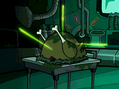 mommaandherlilfox:  zimages:  Happy Thanksgiving, everyone!  OMG INVADER ZIM! :D i hag gir (the robot) on my thigh :D this is one of my favorite parts in the series! 