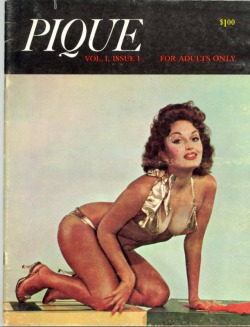 laughinatya: Jada   (aka. Janet Conforto)  Gracing the cover of the premier issue ‘PIQUE’ magazine (1963)..