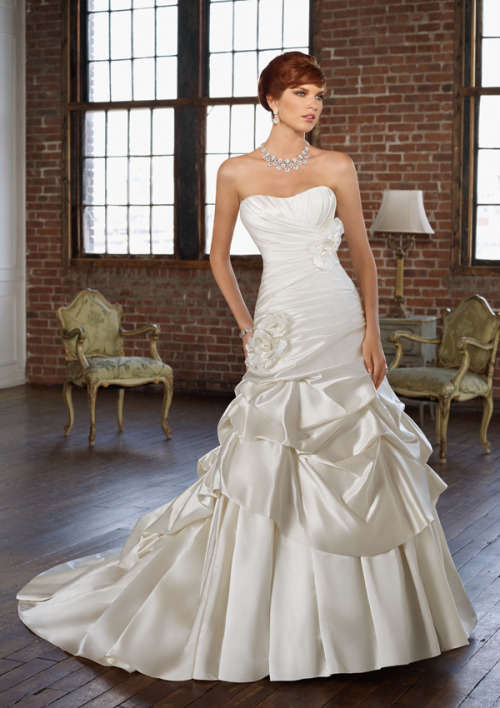Light silver wedding dress