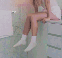 daddyislonely:  Every morning she sits and watches me as I ready for work. Sitting there not saying a thing. Legs swaying softly humming a soft tune to herself just watching. She watches with such silent fascination as i shave and groom myself in the