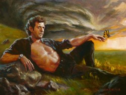 suckmyshizuo:  agentmlovestacos:  IAN MALCOLM: FROM CHAOS by John Larriva, part of Brandon Bird’s The JP Show (Just People), a humans-only Jurassic Park art show. You know what I love about this? EVERYTHING.  Omg that scene Ian malcom y u so Juicy???