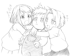  Winry Rockbell, Alphonse Elric and Edward Elric. 