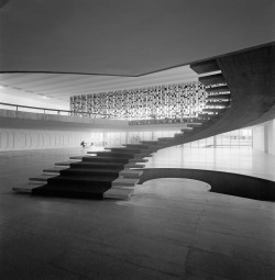 elzopilote:   Itamaraty Palace, Brasilia. Photo: Marcel Gautherot, 1967. Instituto Moreira Salles - IMS.  São Paulo, Brazil   Wuuu yeah obviously brazil is the birthplace of latinamerican architecture, those fuckers :&rsquo;(  btw, does someone remember