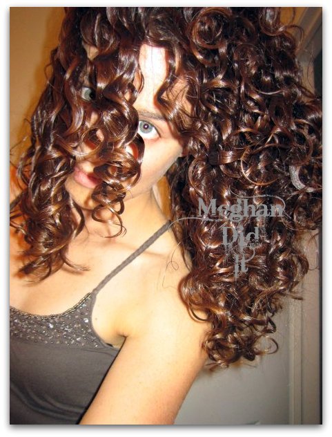 Long naturally curly hair