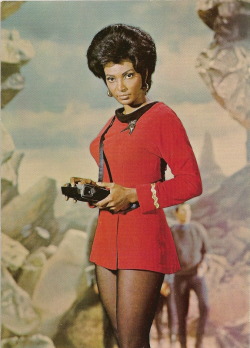 deejaybird:  “Uhura” comes from the Swahili word UHURU meaning “freedom”. Uhura was pretty much the first ever black main character on American television who was not a maid or a domestic servant in 1966. TV network NBC refused to let Nichelle