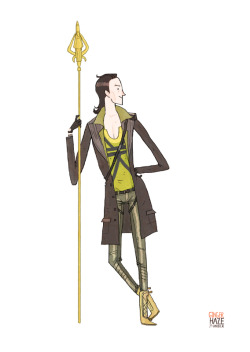 gingerhaze:  This is one of my two contributions to the Style Punch! zine…high fashion Loki! Now with 100% more leather pants! Remember, we’re selling the last 20 copies tomorrow at noon in Aimee’s shop! 