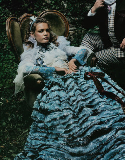 Natalia Vodianova in Christian Lacroix for Vogue US December 2003 by Annie Leibovitz