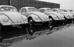 VW photo by Walter Sanders, Wolfsburg 1951