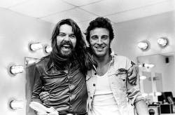 celluloidshadows:  Bob Seger and Bruce Springsteen. Click the pic to see footage of Bob Seger’s recent Madison Square Garden concert with a special guest appearance by “The Boss”. 