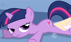 ecmajor:  “Twilight, you got your cutie mark.” “Twilight, look.” “I know Princess, please stop it.” “But, cutie mark!”  When a simple gif you create out of a screen-cap from the show is like three times more popular on tumblr than any