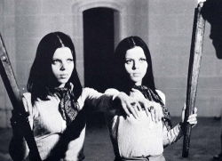 beautynursedondarkness:  The Castel Twins, via movie still: Sex Vampire by Jean Rollin