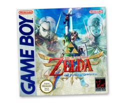 tinycartridge:The Legend of Zelda: Skyward Sword re-imagined as a Link’s Awakening-style Game Boy release by Constantin Georges (click for larger images). Fantastic.Buy: Legend of Zelda: Skyward SwordFind: Nintendo DS/3DS release dates, discounts,