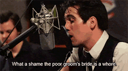 ericrileyy:  jameswilsonn: Brendon Urie realizing he shouldn’t have just said “whore” during an on-air performance.  This always makes me happy. 