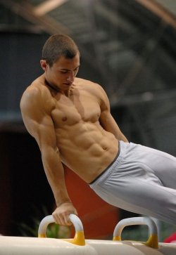 shirtless gymnast