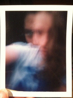 I recently acquired a super shooter polaroid land camera via trade. Super stoked!! This is the first and possibly last self portrait from said camera (unless I&rsquo;m extremely clever or constantly have out of focus photos since the minimum focus distanc
