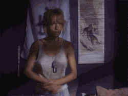 lifesuxvx:Not really much to gif from this movie. Just an excuse to post more of Linnea Quigley’s boobs.