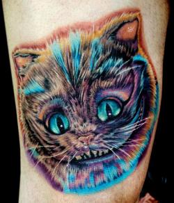 fuckyeahqualitytattoos:  Cheshire Cat by Cecil Porter 