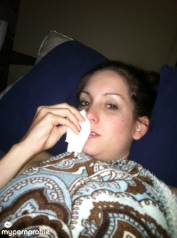 Wiping my snotty nose!!
