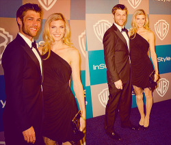 thebringerofrain:  Liam McIntyre and Viva Bianca at 13th Annual Warner Bros. &amp; InStyle Golden Globe Awards After Party on January 15, 2012. 