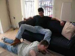 youngstr8masters: The life of Str8 Alpha Male Tino got so easy:  When Tino comes home, the dinner is ready, the laundry done and the house is clean. his fag slave greets him on his knees, serves a refreshing drink just to clean his owners shoes and be