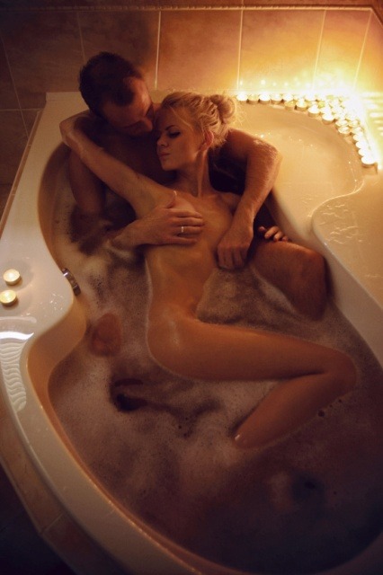 In the bathtub massage