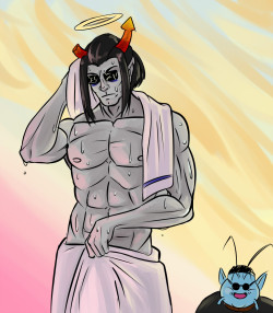 cheesydicks-blog:  Dreambubbles? Nope, Equius is training with King Kai right now. Catching monkeys and hammering crickets is serious business.