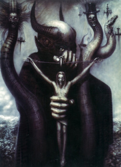 womenleatherhell:  godessofhell:  Giger / Satan / Celtic Frost  H.R Giger is amazing 