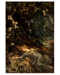 lostinwitchwood:  Arthur Rackham, Titania from Midsummer Night’s Dream  Always reglob Midsummer &lt;3