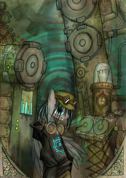 Steam/cyber/rave/something commission for http://steampunkbrony.deviantart.com/ A real mix of tradition and technology :P Check out his music channel http://www.youtube.com/user/SteampunkBrony010/videos