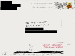 You may have been wondering where Freeland&rsquo;s greeting came from this week.  Well you see he&rsquo;s not the only Bryan Freeland on his street and to ensure he gets his mail properly delivered, it needs to be addressed with the only thing that can
