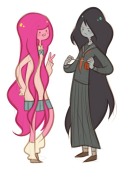 yamino:  miraongchua:  UMMmmm gyaru peeb and sukeban marceline??? just a reminder that my at giveaway ends tonight~~  YESSSSSSSSSS About time someone drew this (besides me) :’D