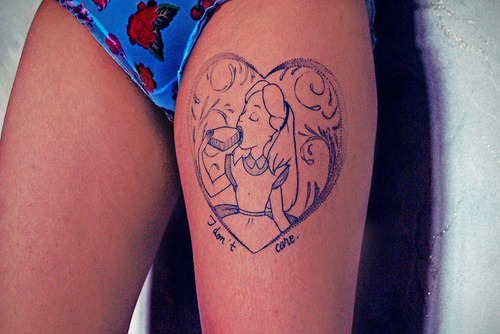 Alice and wonderland quote tattoo