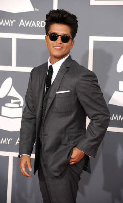 Bruno Mars arrives at The 54th Annual Grammy Awards at Staples Center on February 12, 2012, in Los Angeles, California.