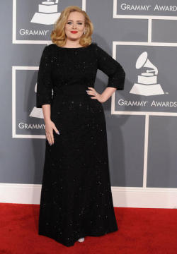 Adele arrives at The 54th Annual Grammy Awards at Staples Center on February 12, 2012, in Los Angeles, California.