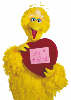 sesamestreet:  Happy Valentine’s Day… from Big Bird!   ILU Big Bird &lt;3