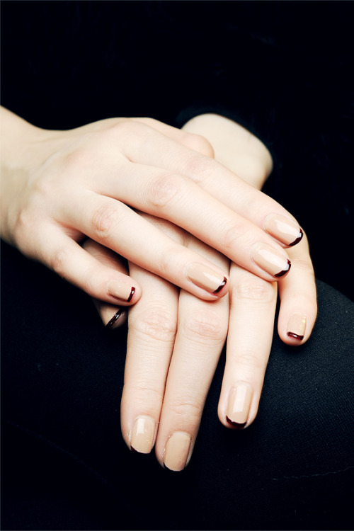 Classic french tip nails