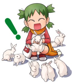 peterpayne:  Yotsuba &amp; rabbits. Kawaii desu ne. (source: http://moe.vg/zExUpS) 