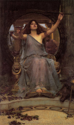 fluxstation:  Waterhouse’s ladies: Circe Offering the Cup to Odysseus. John William Waterhouse. 1891. Hi rez.  About Circe:  “Circe transformed her enemies, or those who offended her, into animals through the use of magical potions. She was known