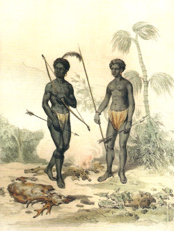 pupuplatter:  Jean-Baptiste Mallat de Bassilan and Adolphe Jean-Baptiste Bayot, “Nègres des Montagnes, appelés Aetas,” 1846. 