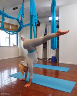noosegoose:  Nicole Coco Austin - doing some aerial yoga 02/26/12 twitpic  Nicole Coco