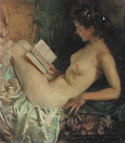 Howard Chandler Christy, Nude Woman Reading