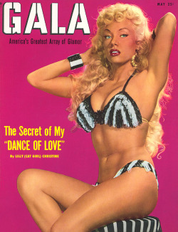  Lilly Christine   (aka. Martha Theresa Pompender) Beautiful colorized photo cover to ‘GALA’, a popular 50’s-era men’s magazine.. 