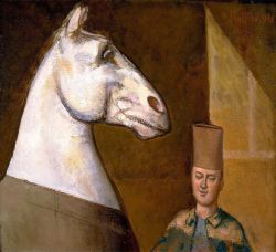 cavetocanvas:  Balthus, Moroccan Horseman and His Horse, 1949 