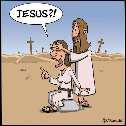 jesus joke about holes in hands 