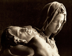 unhistorical:  Michelangelo - the master sculptor, painter, and architect of the Italian Renaissance - who was born in Tuscany, Italy on March 6, 1475.  (pictured) four of his most famous works: Pietà, David, Moses, and The Creation of Adam. 